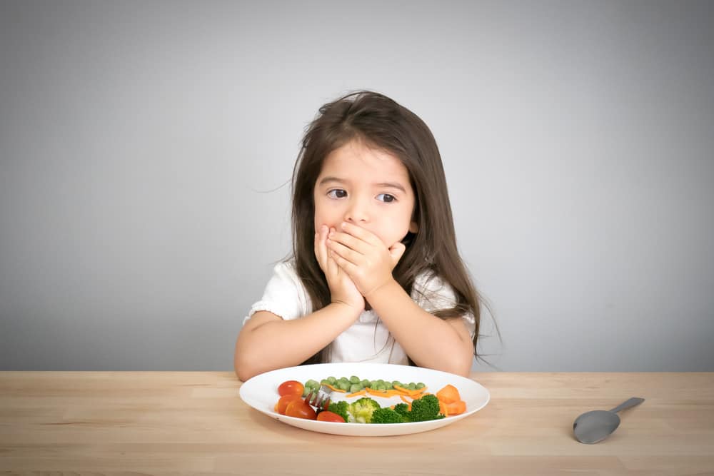 barn har problemer med å spise når de er syke