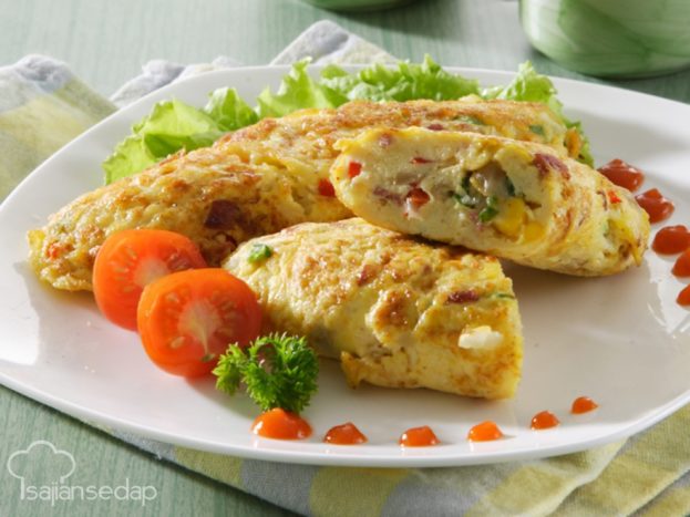 vegetabilsk omelett