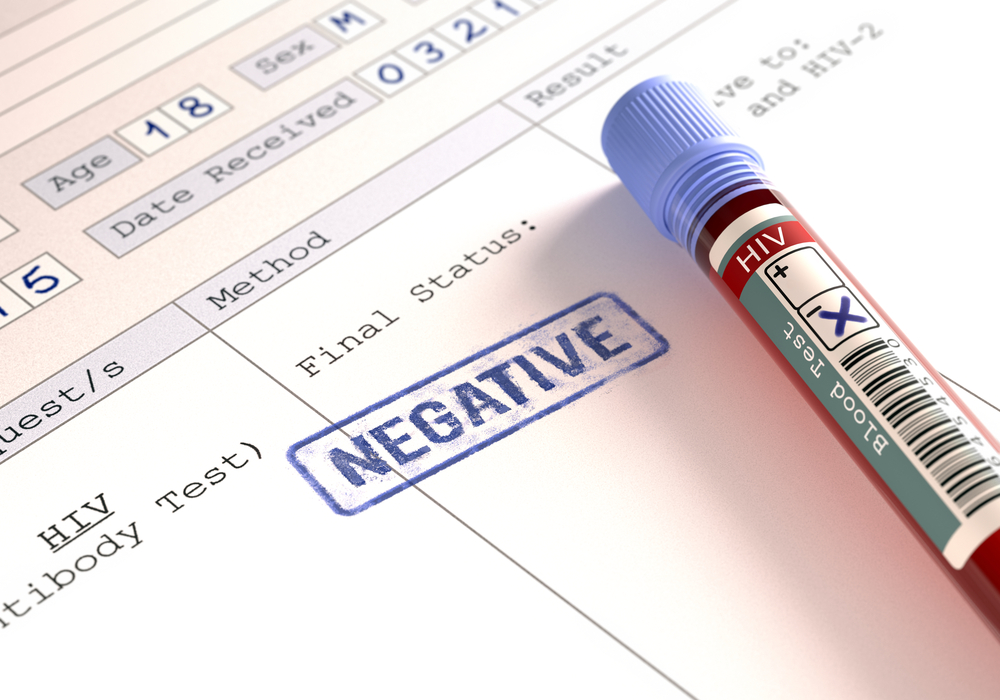meningen med resultatene av en negativ hiv-test